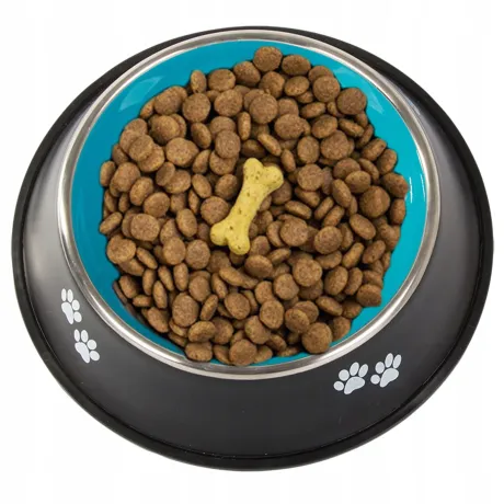 Miska dla psa stalowa nierdzewna antypoślizgowa 150ml 19394