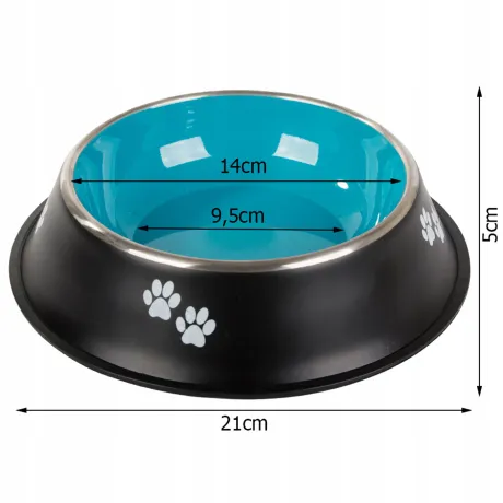Miska dla psa stalowa nierdzewna antypoślizgowa 400ml 19395