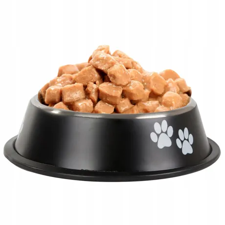 Miska dla psa stalowa nierdzewna antypoślizgowa 400ml 19395