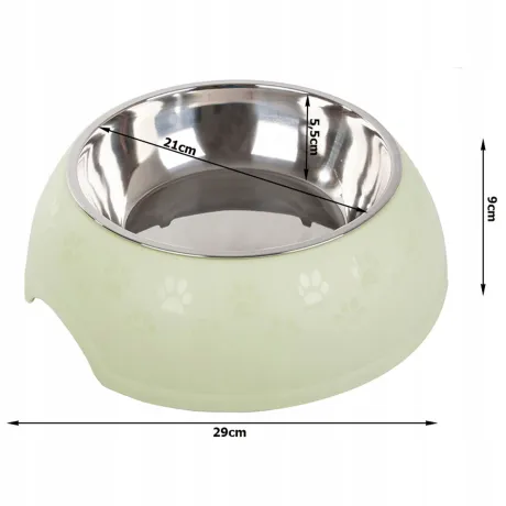 Miska dla psa kota na karmę wodę metalowa 1200ml 19400