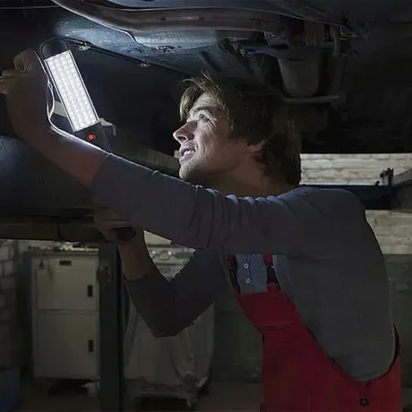 Latarka 48 LED mocna warsztatowa akumulatorowa hak magnes 11405