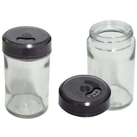 Organizer na przyprawy obrotowy pojemniki szklane 6 sztuk 27046