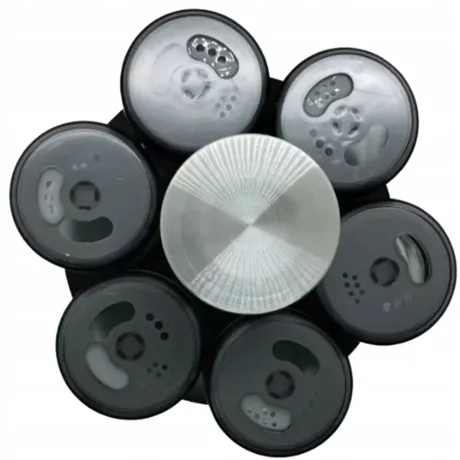 Organizer na przyprawy obrotowy pojemniki szklane 6 sztuk 27046