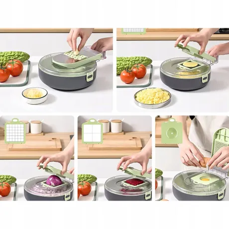 Krajalnica do warzyw szatkownica tarka pojemnik 9w1 07235