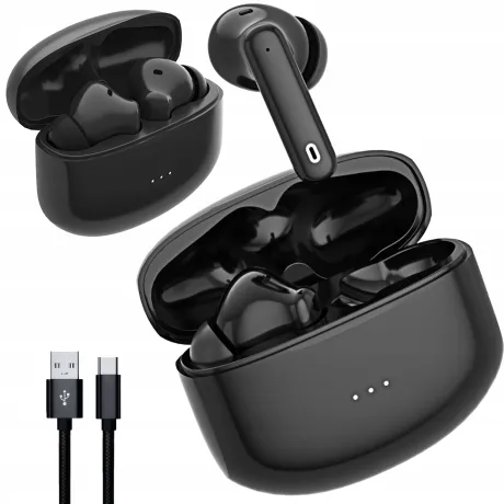 Słuchawki bezprzewodowe douszne czarne TWS A40PRO-CZ