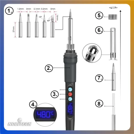 Lutownica precyzyjna kolbowa + akcesoria 60W SI01