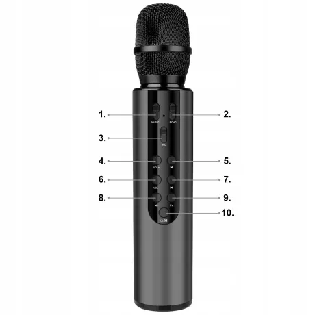 Mikrofon karaoke Bluetooth M6-Z złoty