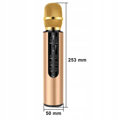 Mikrofon karaoke Bluetooth M6-Z złoty