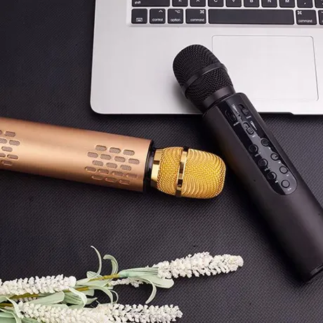 Mikrofon karaoke Bluetooth M6-Z złoty