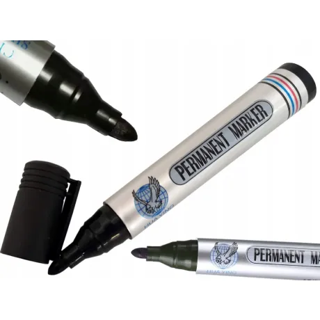 Marker permanentny pisak wodoodporny czarny 24388