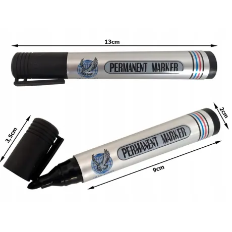 Marker permanentny pisak wodoodporny czarny 24388
