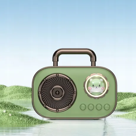 Mikrofon dla dzieci zestaw karaoke dwa mikrofony P3-Z zielony