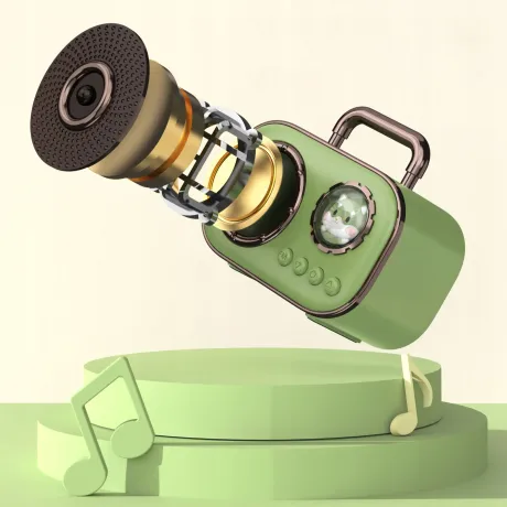 Mikrofon dla dzieci zestaw karaoke dwa mikrofony P3-Z zielony