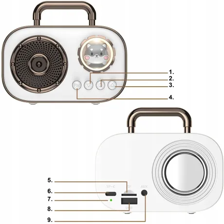 Mikrofon dla dzieci zestaw karaoke dwa mikrofony P3-Y żółty