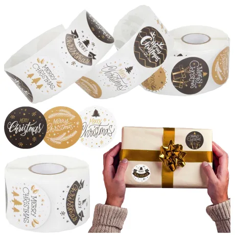 Naklejki ozdobne świąteczne na prezenty 26180