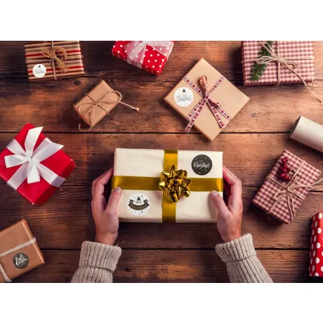 Naklejki ozdobne świąteczne na prezenty 26180