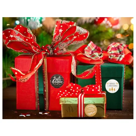 Naklejki ozdobne świąteczne na prezenty 26180