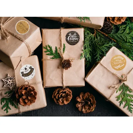 Naklejki ozdobne świąteczne na prezenty 26180