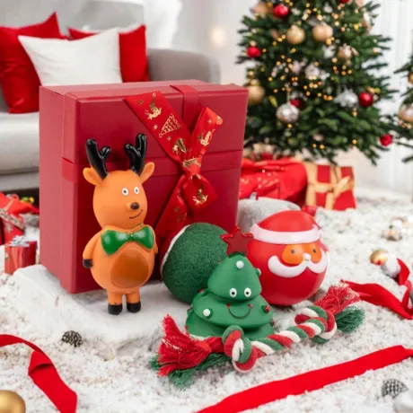 Świąteczny zestaw zabawek dla psa 26218