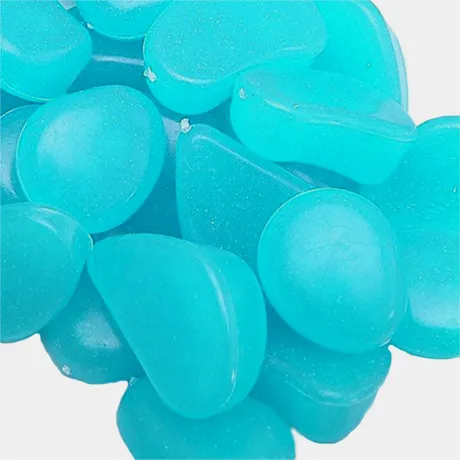 Kamienie świecące fluorescencyjne 100 sztuk niebieskie 01467_N