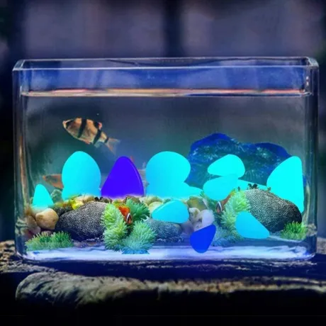 Kamienie świecące fluorescencyjne 100 sztuk niebieskie 01467_N