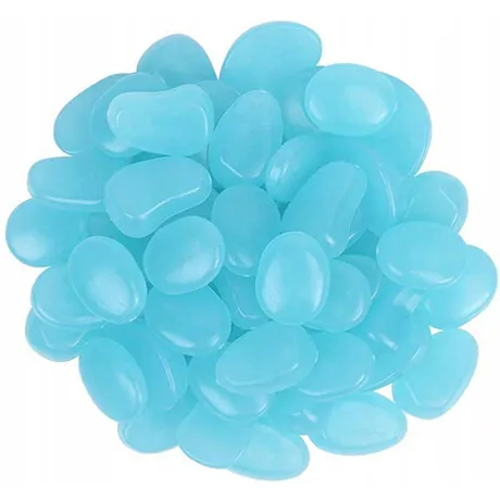 Kamienie świecące fluorescencyjne 100 sztuk niebieskie 01467_N