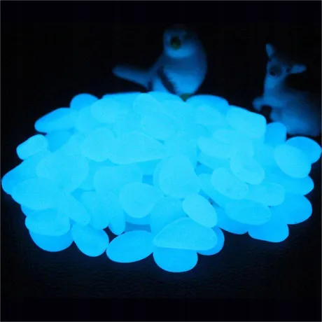 Kamienie świecące fluorescencyjne 100 sztuk niebieskie 01467_N
