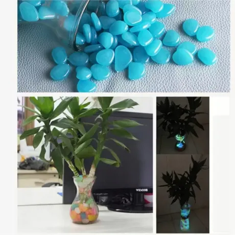 Kamienie świecące fluorescencyjne 100 sztuk niebieskie 01467_N