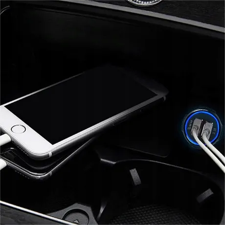 Ładowarka samochodowa do gniazd zapalniczki 2 x USB szybka QC 3.0 mocna 10101