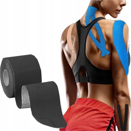 Taśma kinezjologiczna tejpy 5m czarna 14443_CZ