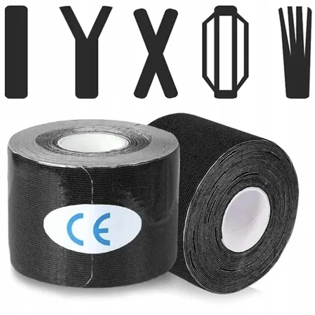 Taśma kinezjologiczna tejpy 5m czarna 14443_CZ