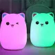 Lampka nocna dla dzieci kotek usb rgb + pilot 24085