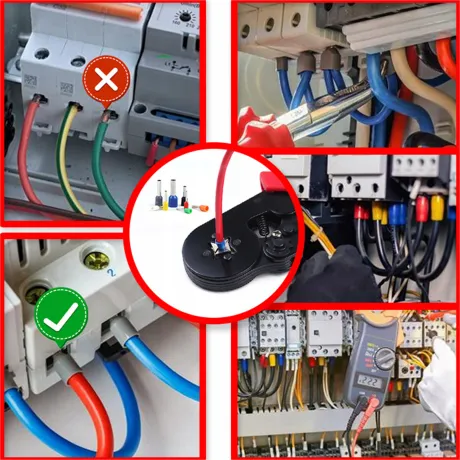 Zaciskarka do tulejek kabli konektorów praska przewodów + zestaw 1800 szt SC100