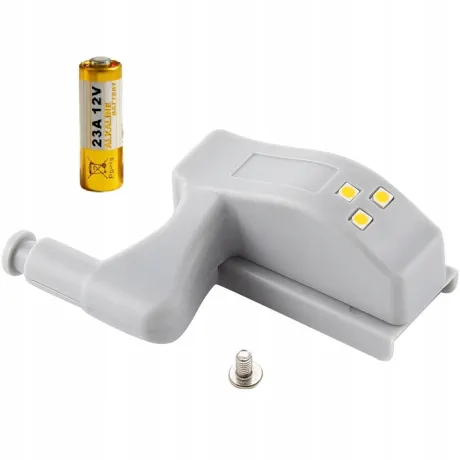 Lampka LED do szafki mocna 3 LED + bateria 01568