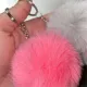Brelok do kluczy pompon puszek różowy 01770_R