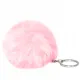 Brelok do kluczy pompon puszek różowy 01770_R