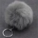 Brelok do kluczy pompon puszek szary 01770_SZ