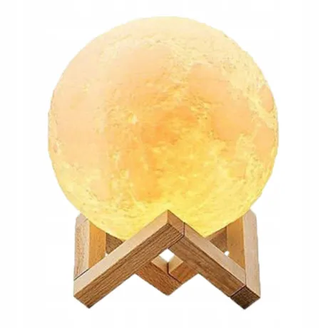 Lampka nocna księżyc 3D LED RGB akumulator 15704
