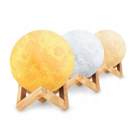 Lampka nocna księżyc 3D LED RGB akumulator 15704