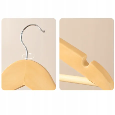 Wieszak drewniany na ubrania 3 sztuki 27428