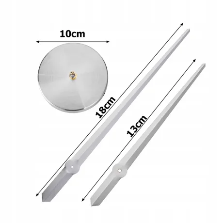 Zegar ścienny duży naklejany srebrny 27062_S