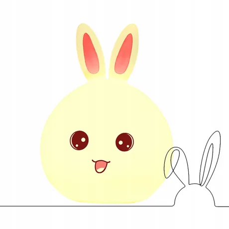 Lampka nocna królik USB kolorowa 24072