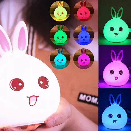 Lampka nocna królik USB kolorowa 24072