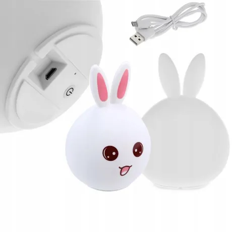 Lampka nocna królik USB kolorowa 24072