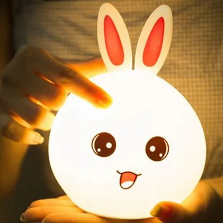 Lampka nocna królik USB kolorowa 24072