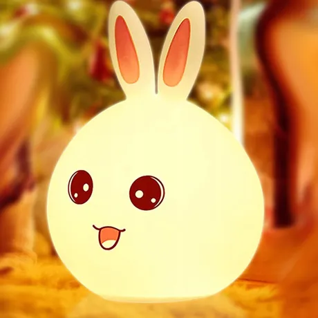 Lampka nocna królik USB kolorowa 24072