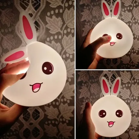 Lampka nocna królik USB kolorowa 24072