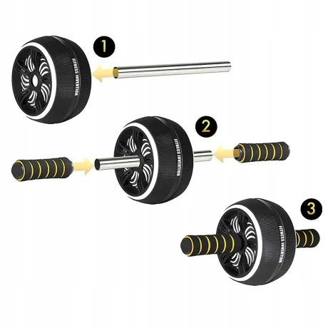 Wałek roller do ćwiczeń mięśni brzucha + mata 14312