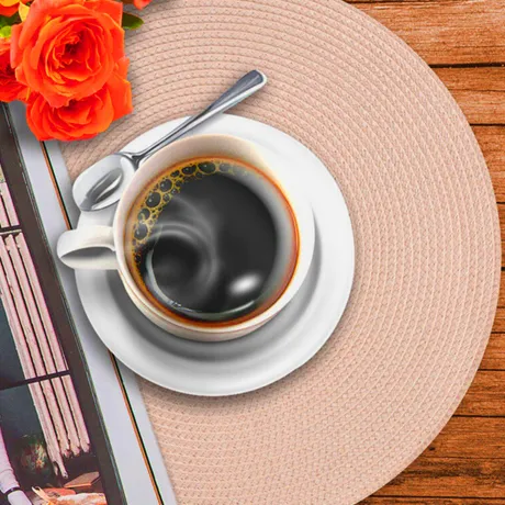 Okrągła podkładka na stół złota 27105_ZŁ