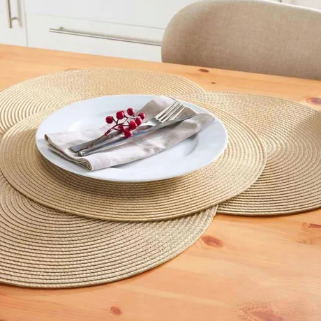 Okrągła podkładka na stół złota 27105_ZŁ